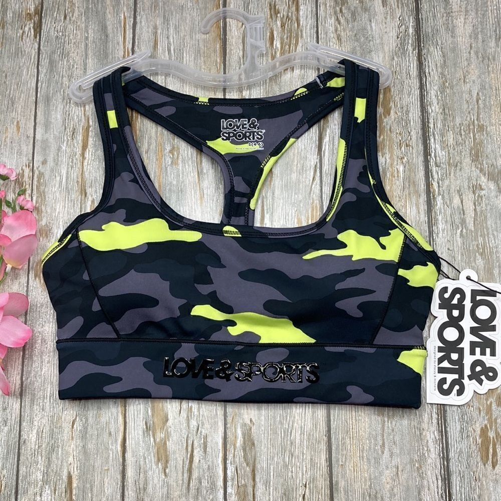 WOMEN'S CAMO ACTIVE Sports Bra Workout Size S